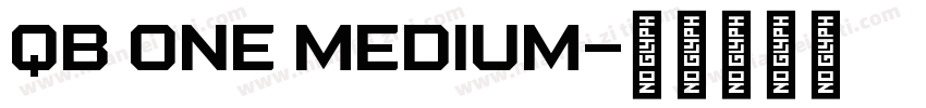 QB One Medium字体转换
